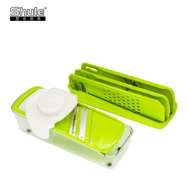 Multi Functional Plastic Vegetable Slicer LFGB 3 In 1 Adjustable Mandoline Slicer Adjustable