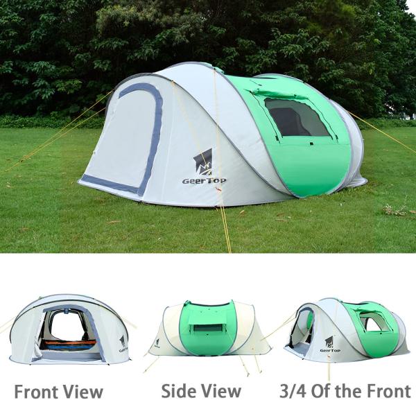 Outdoor 2 Doors Instant 6.8kg Pop Up Camping Tent