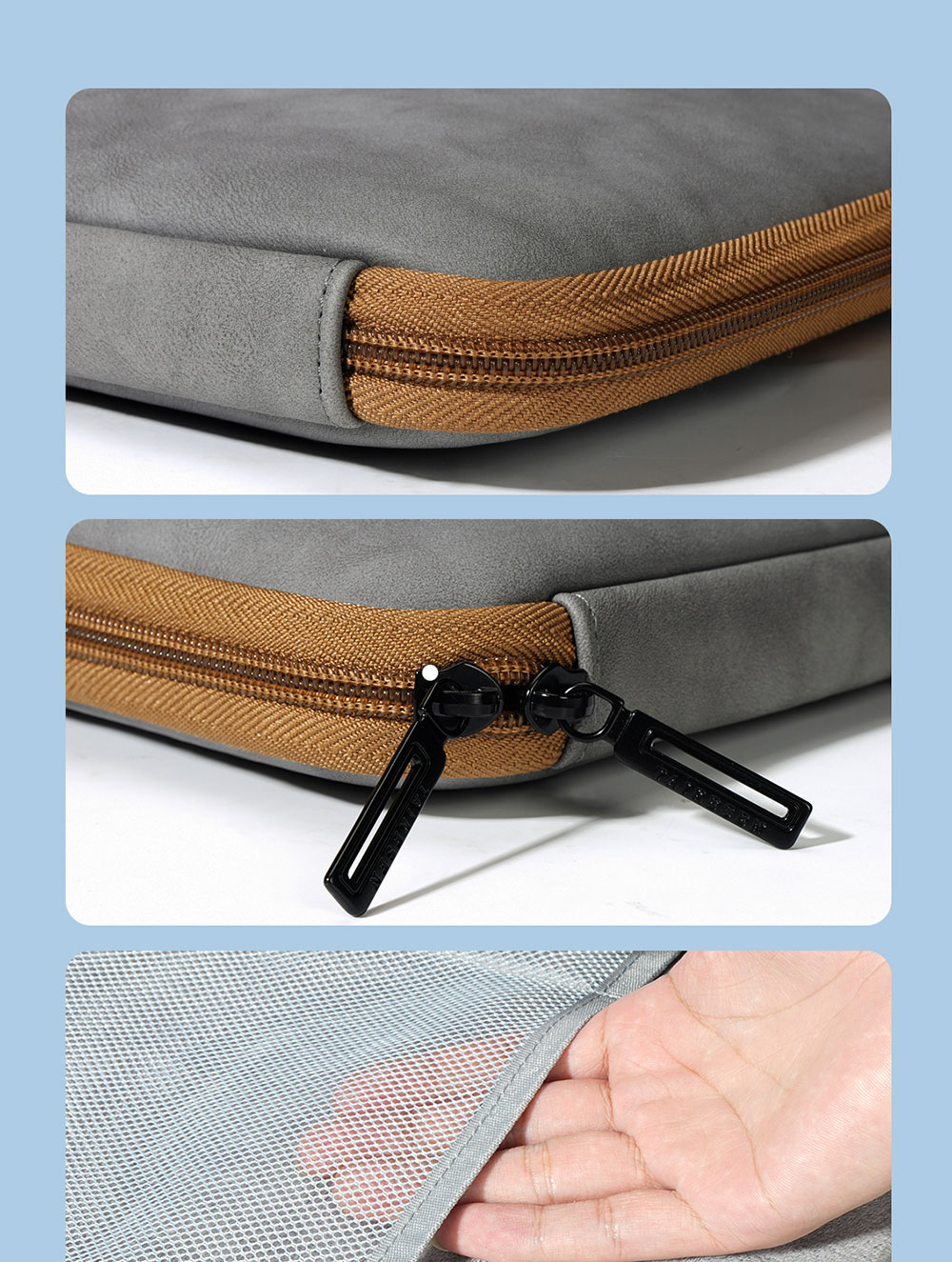 For Laudtec 13-16 Inch PU Leather Laptop Bag 180° Opening Notebook Cover Portable Handbag for School Lap Top Briefcase Wholesale OEM/ODM/Private Label