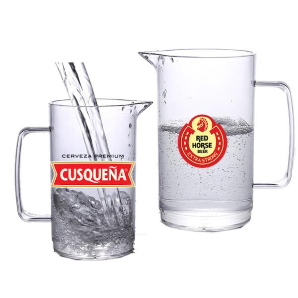 Heat Resistant Plastic Beverage Pitcher 29oz Plastic Juice Jug With Handle