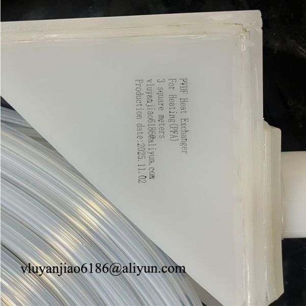 PVDF Frame PTFE Heat Exchanger for heating solutions in chemical tank