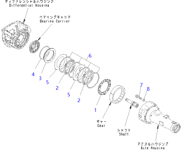 419-23-30010 4192330010 Eje trasero Assy KOMATSU Repuestos para cargador de ruedas para WA320-6