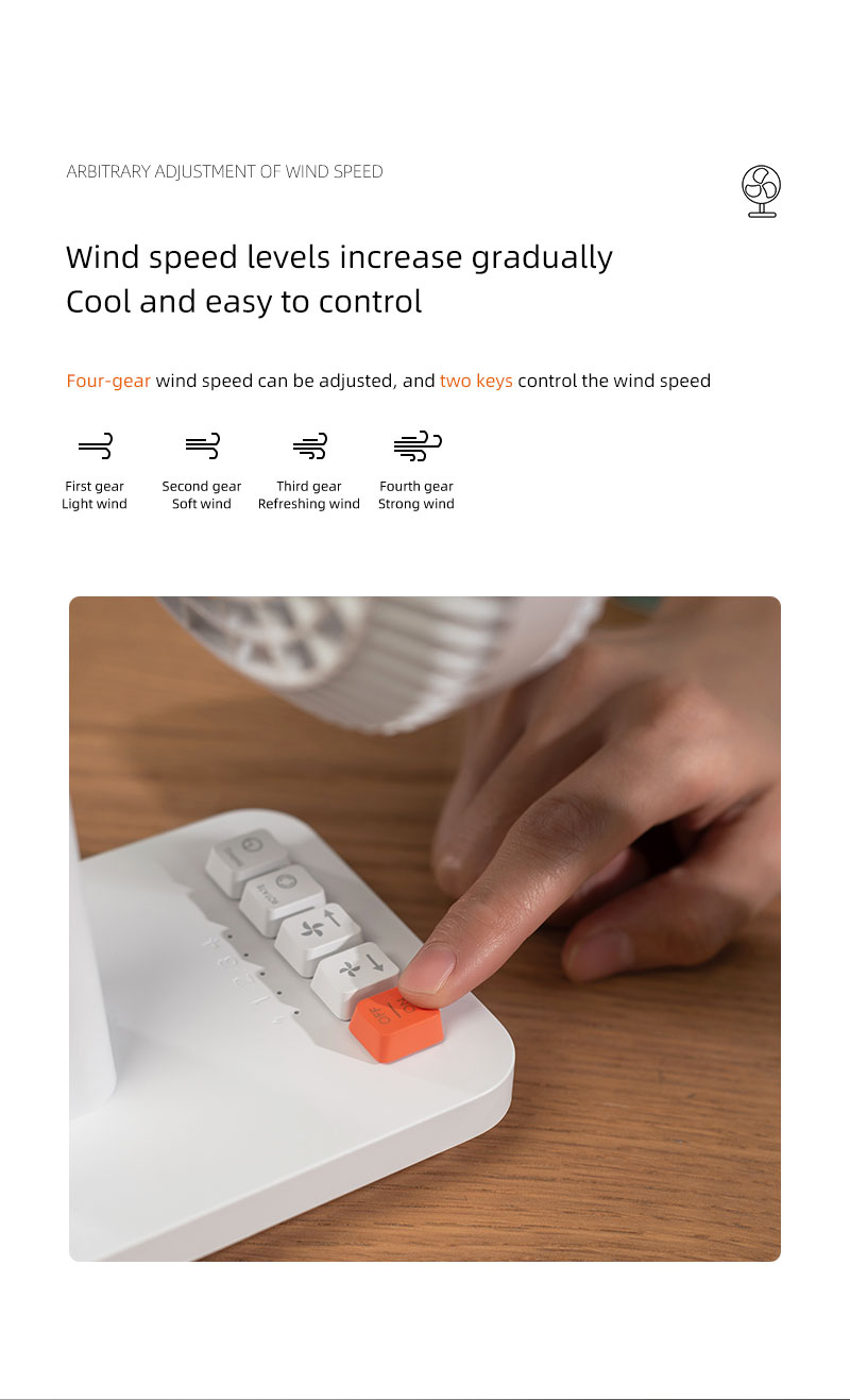 FUSMLI 2025 Usa Wholesale Supply Portable Fan 4000mah Summer Camping Desk Rechargeable Fan with an oscillating head
