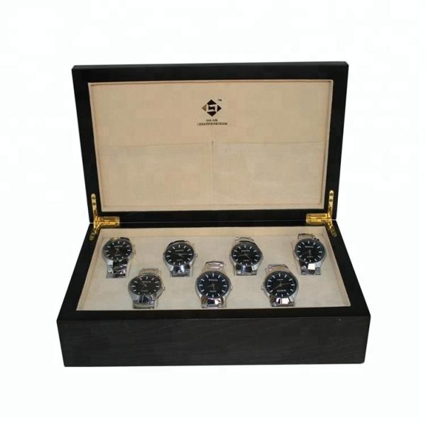 Custom Wooden Wrist  Watch Packing Box With 7 Slots , Wrist Watch Box