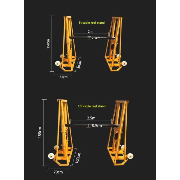 5 6 8 10 12T Steel Frame Hydraulic Cable Drum Lifting Jack