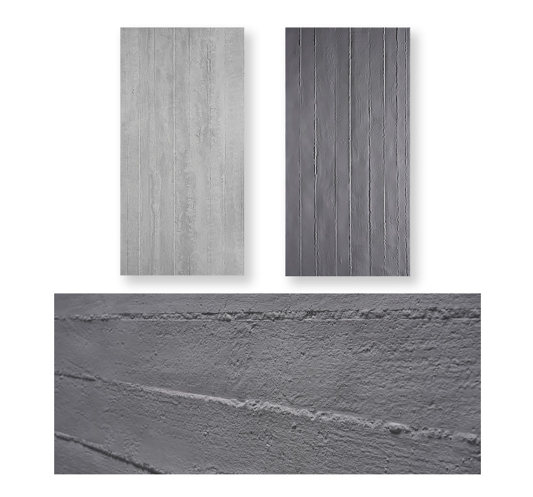 Cement Concrete Wood Grain Soft Stone Flexible Wall Panel Texture For Hospitality Walls