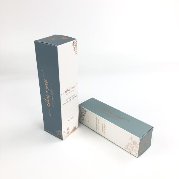 O logotipo varejo do costume imprimiu as garrafas ou os frascos do skincare que empacotam a caixa cosmética de papel