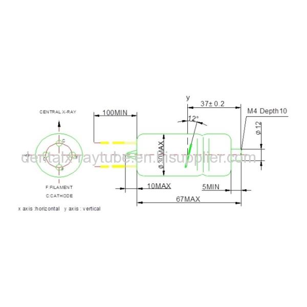 Диаметр длины 30мм анода 67мм медицинской/зубоврачебной трубки кс Рэй неподвижный