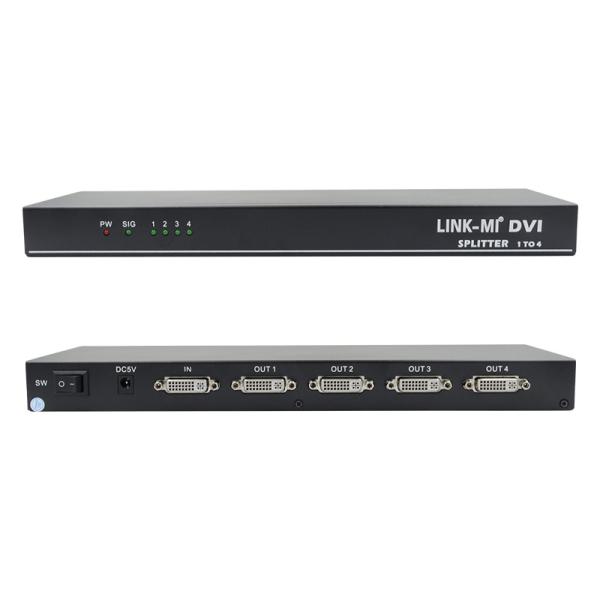 340MHz DVI HDMI 1x4 Splitter HDMI Over Ip Switch 100V