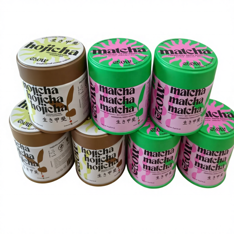 Food Grade Tin Can Multiple Colors Matcha Powder Tin for Candy Cookie Packaging