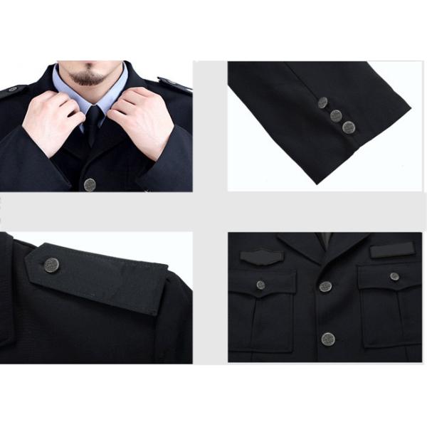Single Breasted Jacket Security Guard Uniform Long Sleeve For Men