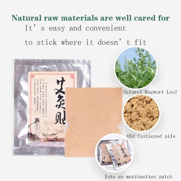 Self-Heating Herbal Wormwood Belly Button Tummy Sticker for Navel Care and Hot Compress Massage Function