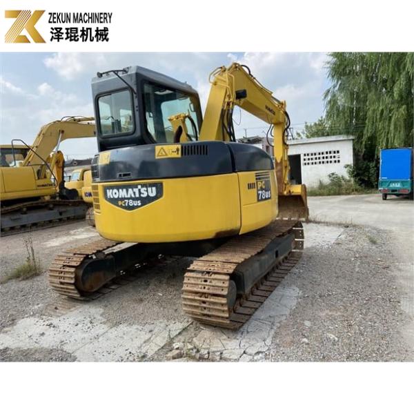 Excavadora usada Komatsu PC78 de 7 toneladas PC78US-6 com capacidade de balde de 0,28m3 e potência de 37KW