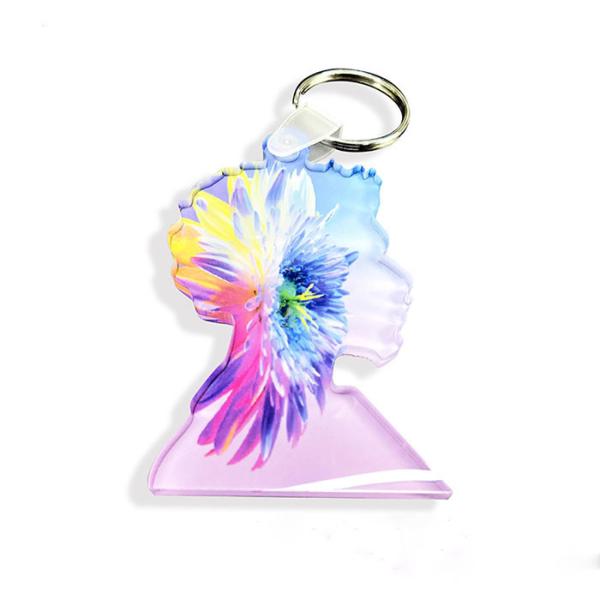 Custom Blank Sublimation Acrylic Keychain For Sublimation Printing