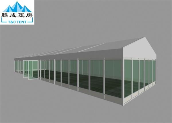 6X21M Outside Aluminum Frame  Marquee Clear PVC Tent With Glass Wall  Decorations