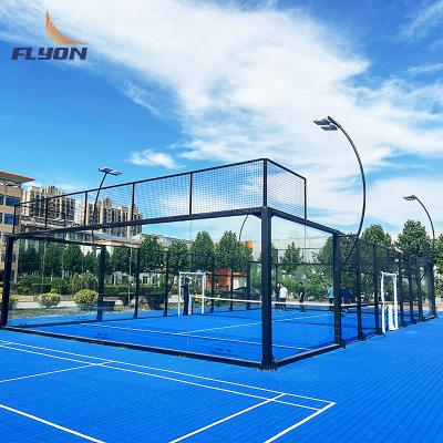 Standard Size Synthetic Padel Tennis Court With Green Surface Coating