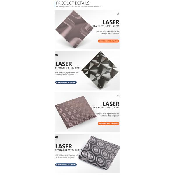 Вытравляющ декоративный лист нержавеющей стали 304 финиш Pvd лазера 316 яркий 3D покрыл розовое золото