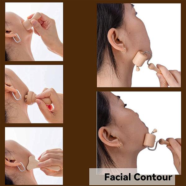 Massage Tool Set for Face and Body Wooden Maderoterapia Kit Skin Care Facial Massager
