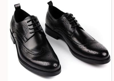 High Cow Mens Leather Brogue Shoes , Business Goodyear Handmade Shoes