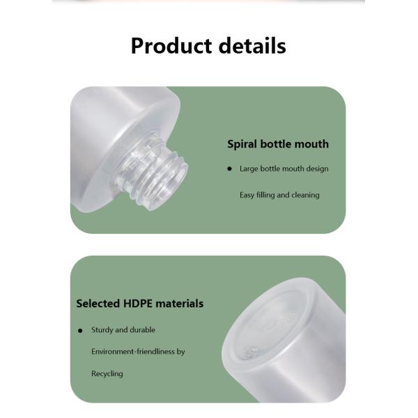 200ml 300ml Pump Sprayer Bottle Pet Flat Shoulder