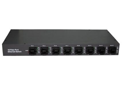 High Speed 16 Port Fiber Optic Switching Half Duplex IEEE 802.3x