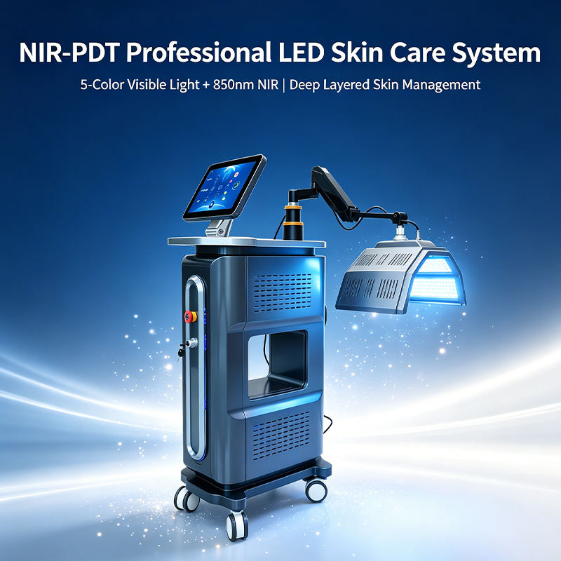 5 Colors 850nm NIR Skin Rejuvenation Acne Removal PDT LED Light Therapy Machine