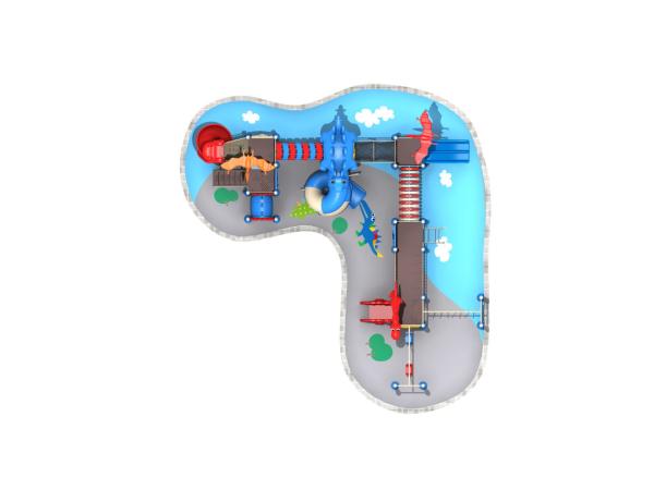 Safety Kids Outdoor Playground Equipment With Bright Colors TQ - ZLJ108A