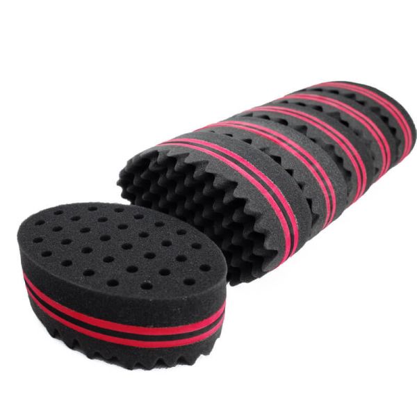 Red Blue Double Sided Twist Sponge 7mm Hole Afro Hair Twist Sponge