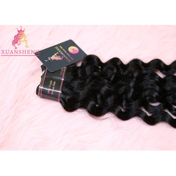 Natural Color Grade 10A Virgin Indian Hair Weave , Italian Curly Indian Virgin Hair