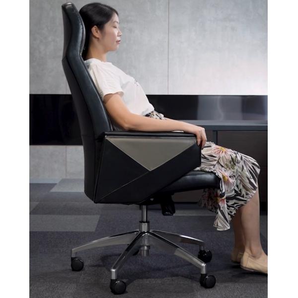 High End Fashion High Back Office Chair Executive Chair With Electroplated Armrest