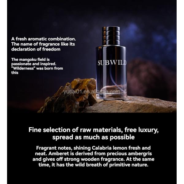 50ml Net Content Unisex Wilderness Cologne Spray Long-lasting Light Fragrance for Men