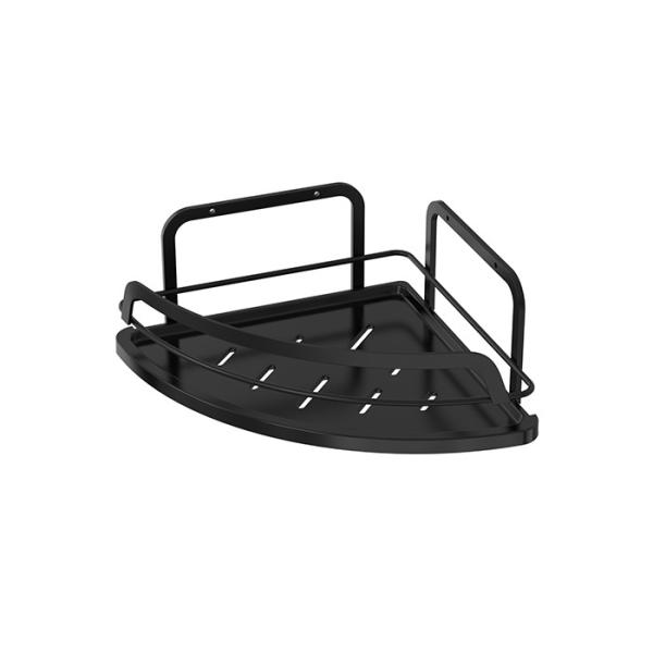 Acero inoxidável montado na parede chuveiro Caddy Rack de arame de ferro não dobrável com vaso de sucção
