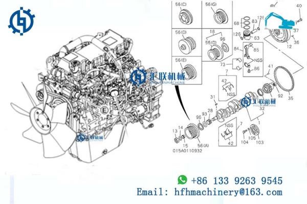 320D C6.4  Gasket Kit , Head Gasket Rebuild Kit 310-9553 310-9554