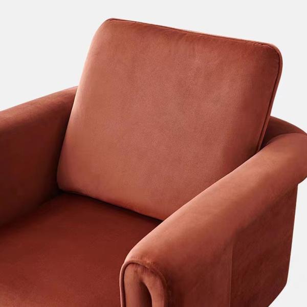 Comfortable Luxury Velvet  Stylish Fabric Armchair 900mm Height