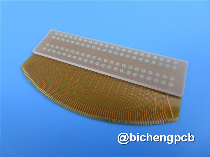 PCB двойного слоя гибкий построенный на Polyimide с золотом погружения и желтой маской