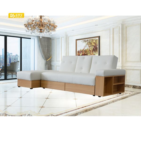Modern Design Fabric 3 Seater Sofa Storage Space for Living Room