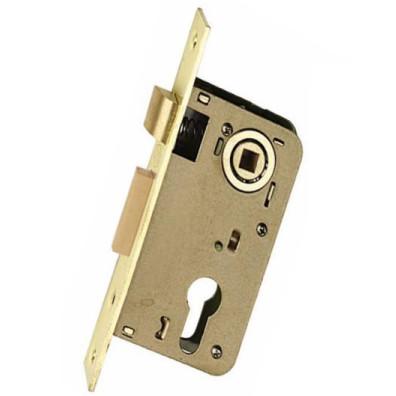 Gold Painting Mortise Lock Body With Cylinder Hole For 35 - 55mm Thickness Door