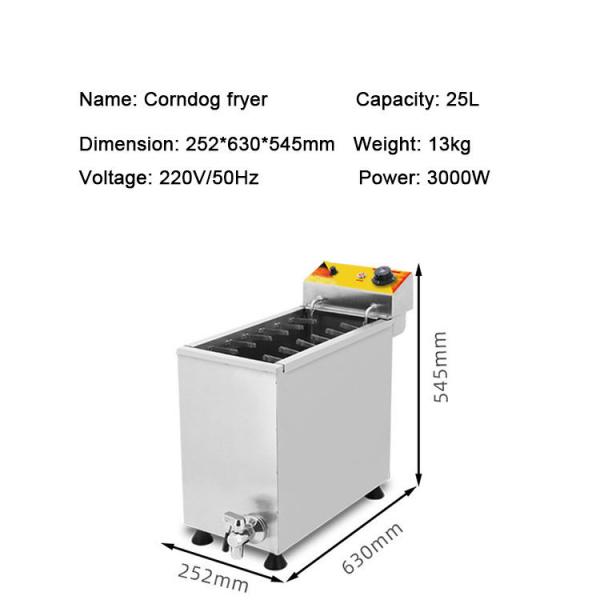 Queijo comercial coreano 220V do cão de milho da anti frigideira profunda do cachorro quente da deformação