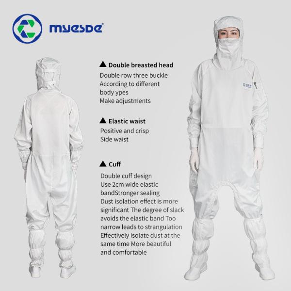 Одежды чистой комнаты противостатического Coverall защитной одежды Workwear esd чистой комнаты комбинезона одежды противостатические