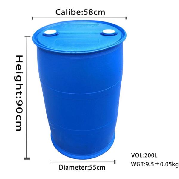 200L UN Rated HDPE Blue Drums Closed Head Chemical Plastic Drum