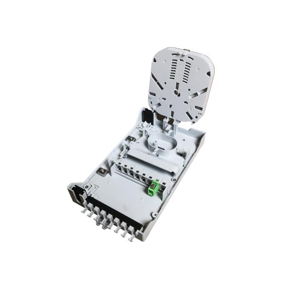 GFS-8ZT-1,fiber distribution box,splitter box,Max Capacity 8 cores,,size 235*126*52mm, Material: PC+ABS,IP 65