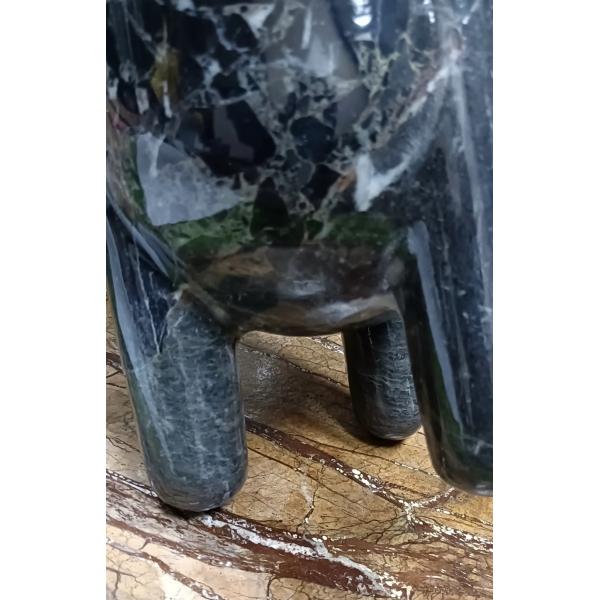 Portoro Marble Vase For Flowers Corrosion Resistant Aesthetic High Durability