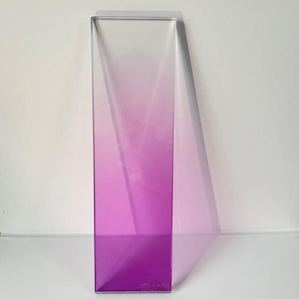 White Purple Gradient Glass Laminated Stained Fused Art Glass