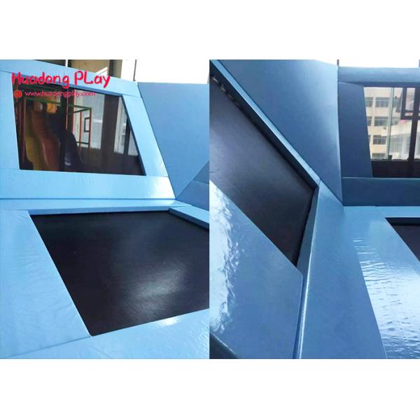Adult Toddler Indoor Trampoline With Net EN Certificate TUV / ISO / ASTM 50sqm
