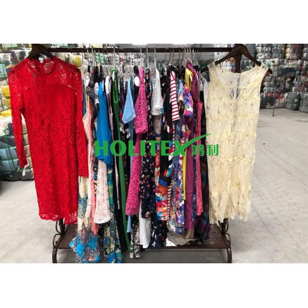 Used women's clothing , ladies cotton dress , first grade British style second hand clothes