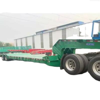 80 tonnes 3 essieux basse lit remorque détachable col de poule Lowboy remorque à vendre en Guinée et au Kenya