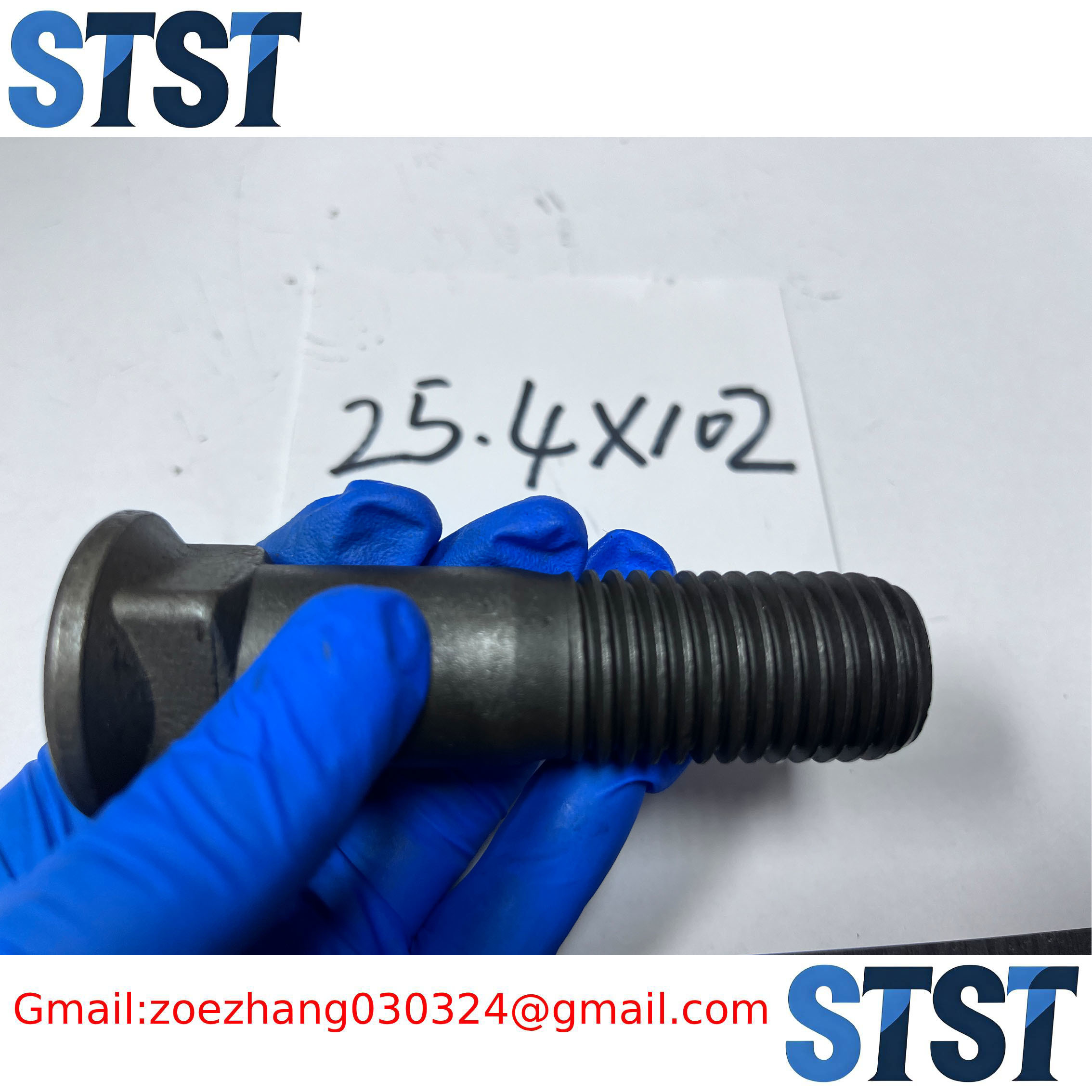 M25.4x102mm Track Shoe Bolt And Nut Undercarriage Bolts And Nuts Hot Forging