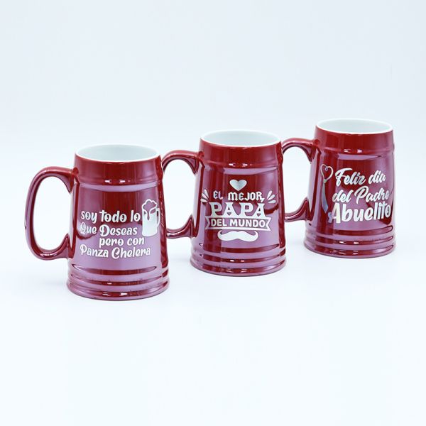 Lightning electroplating ceramic tankard with laser silver foil decal firing