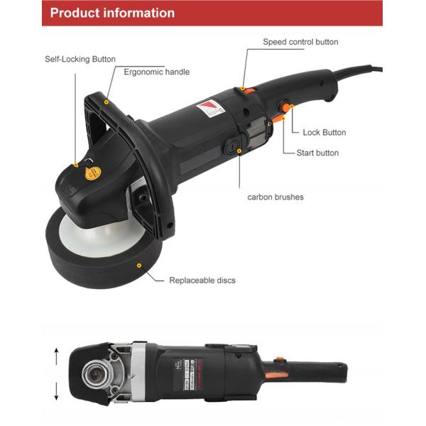 Car Maintenance 1200W High Power 7 Inch Rotary Polishing Machine for Smooth Polishing