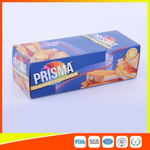 PE Transparent Plastic Snack Bags With Zipper , Reusable Snack And Sandwich Bags